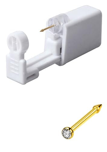 Silver Angel Self Nose Piercing Kit Disposable Piercing Gun with Stud