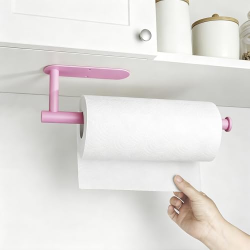 Stainless Steel Paper Towel Holder - Self-Adhesive Under Cabinet Design