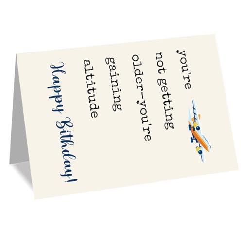 Airplane Travel Birthday Card for Pilots & Travelers - Humorous Design