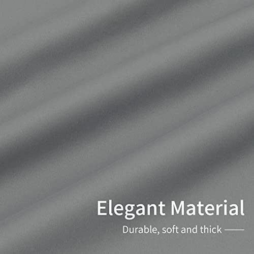 Easy-Going Blackout Curtains - Noise Reduction & Thermal Insulated, 42x54 in, Light Gray, 2 Panels