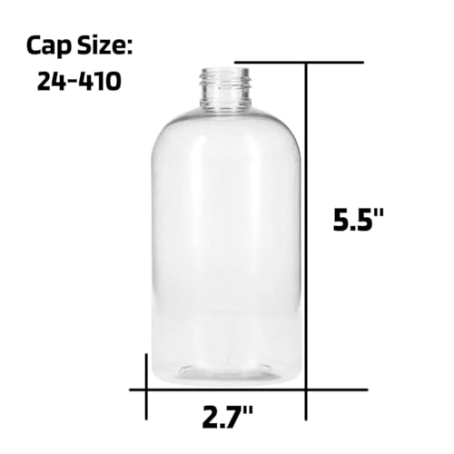 OAK & SAGE 12oz Squat Boston Round Clear PET Plastic Bottle