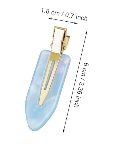 Mini Skater 2.36" Creaseless Hair Clips No Bend Blue 2PCS