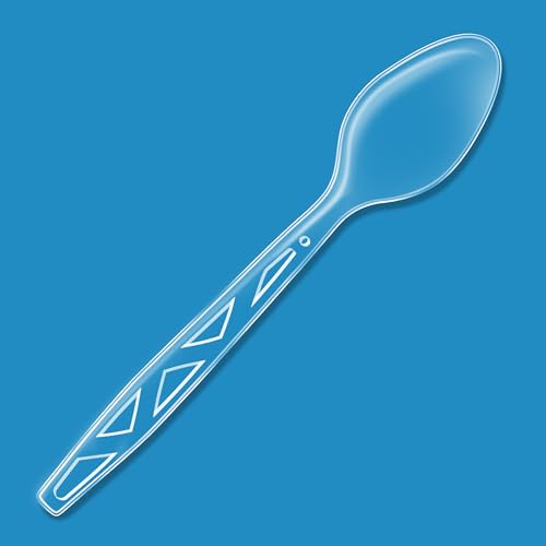Premium Clear Plastic Spoons - 48 Count for Parties & Events