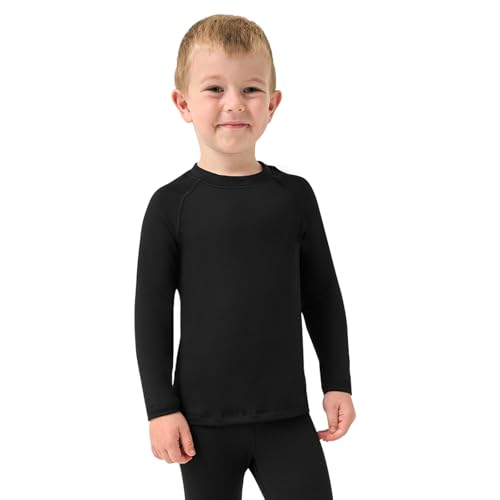 2T-6Y Fleece Lined Toddler Thermal Top, Thermal Underwear for Kids Toddler Base Layer Shirt for Boys Girls