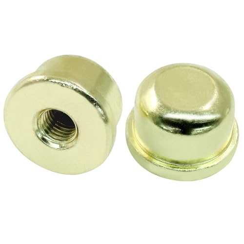 Gold Lamp Finials - 2 Pack Solid Caps for Standard 1/4-27 Threads