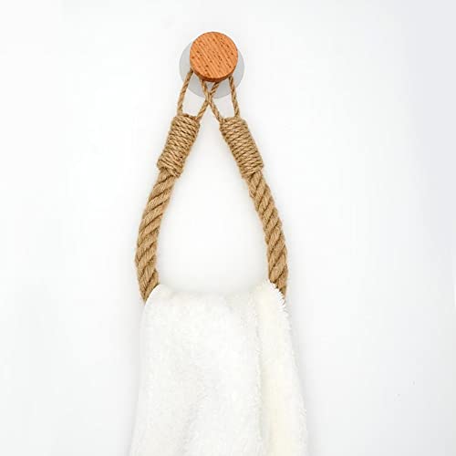 Vintage Hemp Rope Toilet Paper Holder - Wall-Mounted Nautical Towel Rack