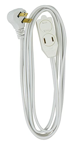 Woods Slimline 16/3 Indoor Flat Plug Extension Cord - 3 Feet, Pack of 12