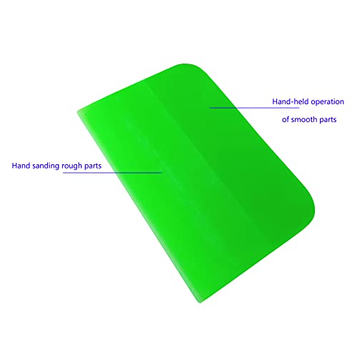 CNGZSY 4 Inch Green Square PPF Squeegee Tool - Anti-Scratch Rubber Scraper for Vinyl Wrap and Window Tint