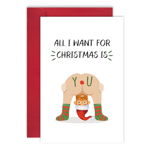 Naughty Christmas Card for Husband Boyfriend - Sexy Holiday Greeting
