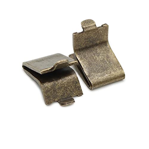Xadnitu Adjustable Steel Pilaster Shelf Clips - 14 Pack, Bronze