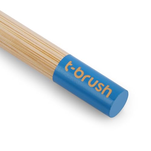 t-brush Kids Bamboo Toothbrush - Blue Ultra-Soft Eco-Friendly