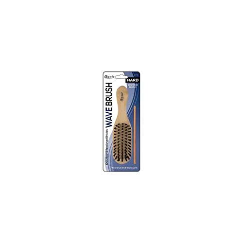Annie Professional Mini Wave Brush - 100% Boar Bristles with Pocket Comb