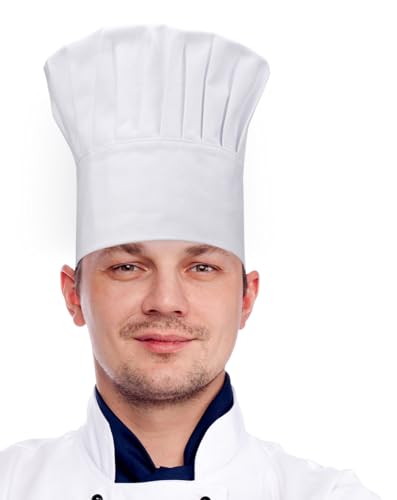 Adjustable Cotton Chef Hat for Men & Women - Kitchen Cooking Cap