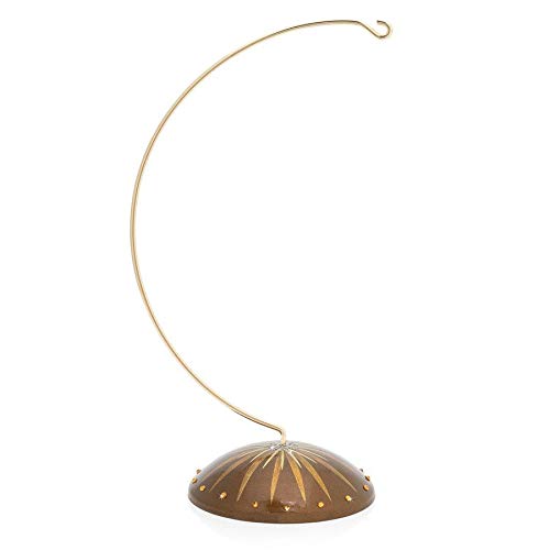 Large Ornament Display Stand Brass with Swarovski Crystals for Holiday Decor
