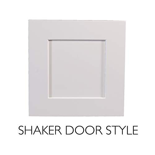 Design House Brookings Shaker Unassembled Wall Kitchen Cabinet W1224, 12 W x 12 D x 24 H, Painted White with Sherwin Williams®, Solid Wood – Design House, 561530