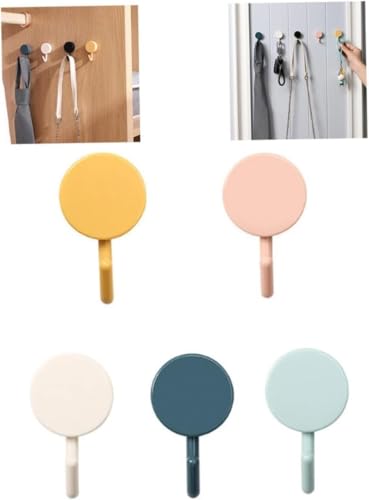 5-Piece Self-Adhesive Wall Hooks Cute Decorative Towel and Key Holders