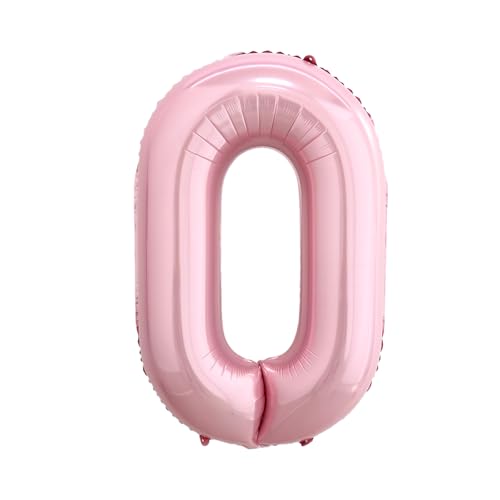 40 Inch Pink Number 0 Foil Balloon Giant Birthday Party Decoration