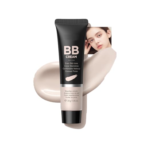 Easilydays Hydrating BB Cream Tinted Moisturizer, Full-Coverage Foundation & Concealer, Ivory
