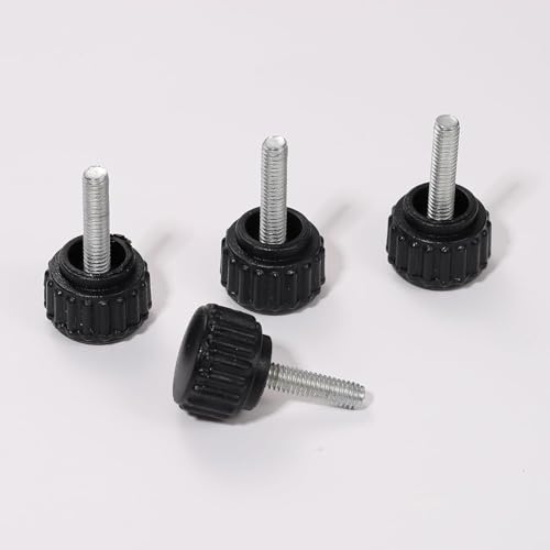 24 Carbon Steel M4 x 15mm Threaded Thumbscrews for VESA Mounting