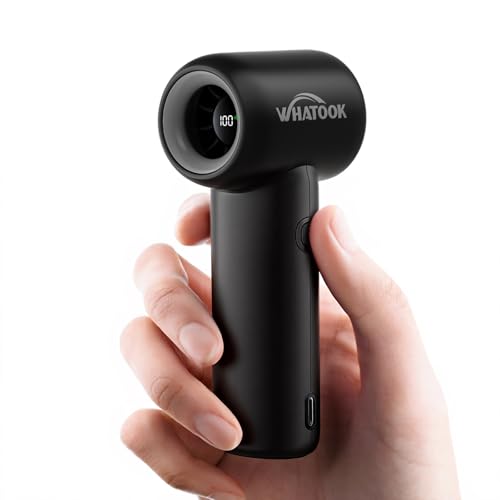 WHATOOK Portable Turbo Handheld Fan, 5-Speed USB-C Rechargeable Mini Fan