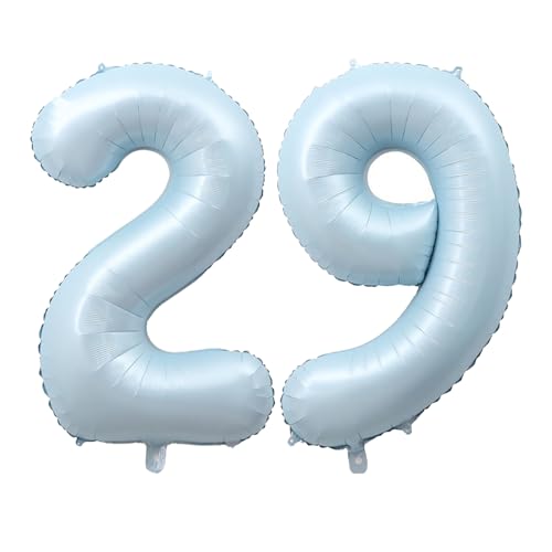 40-Inch Baby Blue Number 29 Foil Balloon for Birthday & Parties