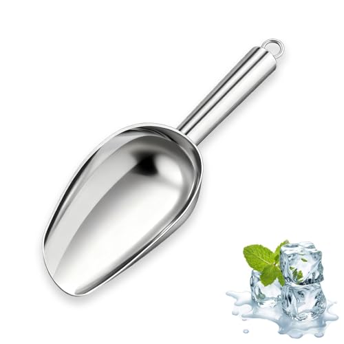 Stainless Steel Ice Scoop 3oz for Freezer & Bar, Durable Food-Grade Kitchen Tool