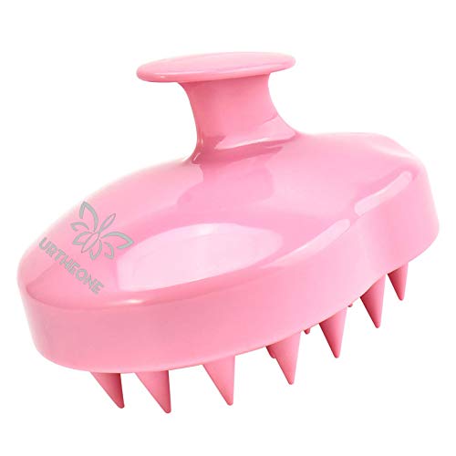 URTHEONE Silicone Hair Scalp Massager and Shampoo Brush in Pink