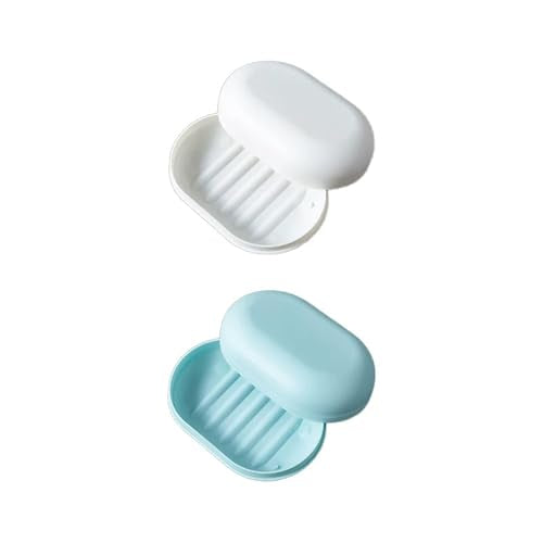 Portable Travel Soap Case with Lid - 2 Pack Soap Saver for Camping & Gym