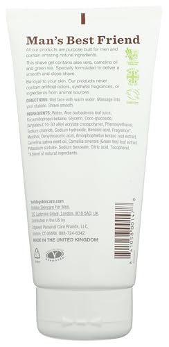 Bulldog Original Shave Gel for Men with Aloe Vera and Green Tea 5.9 oz