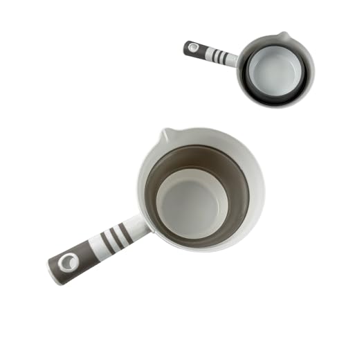 AlvoroElvara Folding Plastic Water Dipper - Multi-Purpose Kitchen Ladle