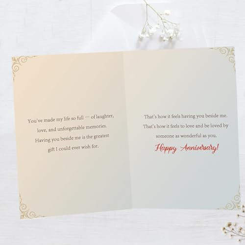 Happy Anniversary Card for Husband or Wife - Double-Sided Design