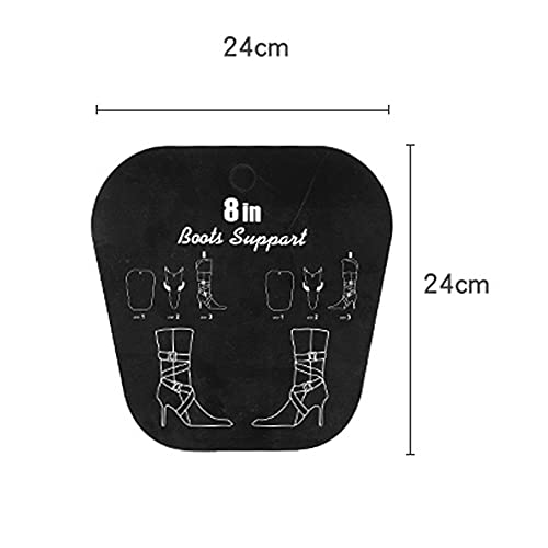 Boot Shaper Inserts - 2 Pairs, 8 Inch Black PVC for Storage