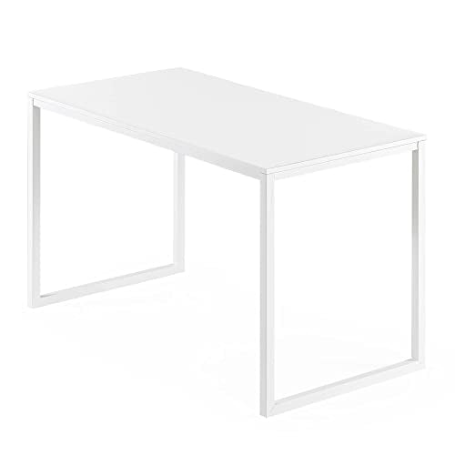 Zinus Jennifer 47 Inch White Frame Desk, Computer Workstation, Office Desk, Easy Assembly, White