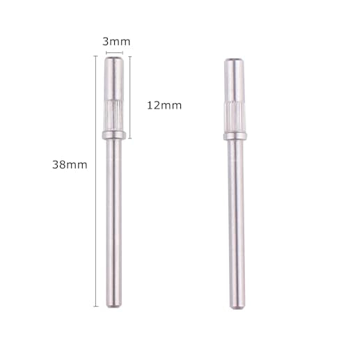 2Pcs Small Mandrel Nail Drill Bits for 3mm Sanding Bands 3/32 Shank