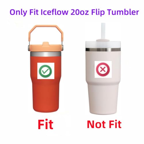 Fit Stanley IceFlow 20oz Tumbler Replacement Clear Drinking Straw with Cleaning Brush - Compatible with Flip Series