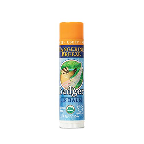 Badger Organic Lip Balm Stick - Tangerine Breeze Moisturizing Care