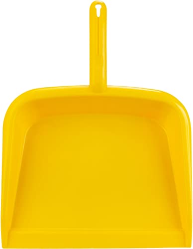 SPARTA Large Handheld Dustpan - Yellow, 10-Inch Heavy-Duty Plastic