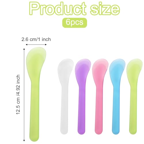 6 Pcs Plastic Makeup Spatulas Reusable Cosmetic Cream Scoops for Lotions