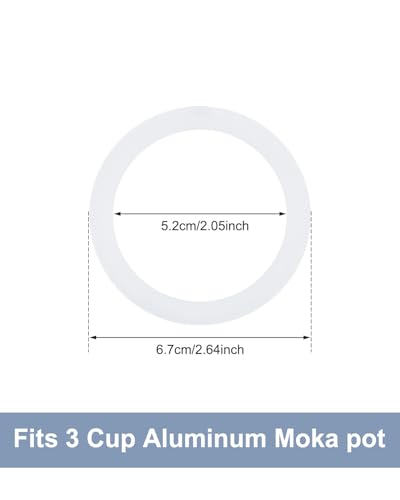 Sivaphe 3 Cup Moka Pot Replacement Infuser & Gasket Set