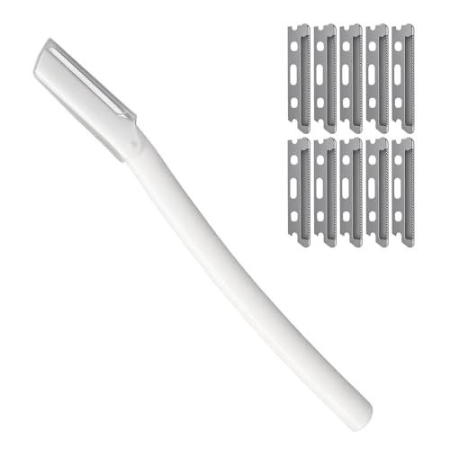 TENOC Safety Eyebrow Razor Set with 10 Blades & Storage Case