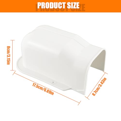 3-Inch Mini Split PVC Line Cover Wall Cover Set - AC Line Set Accessories