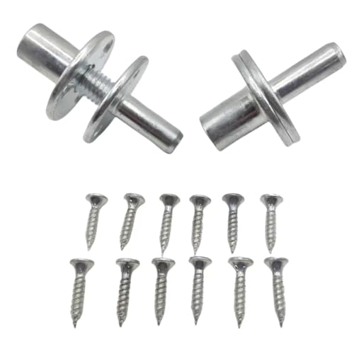 M12 Bedpost Connectors - 2 Sets Screw-in Tee Nuts for Furniture