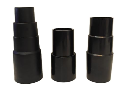 Velodi Vacuum Cleaner Hose Connectors - 3 Sizes, Durable Plastic Adapter Fittings