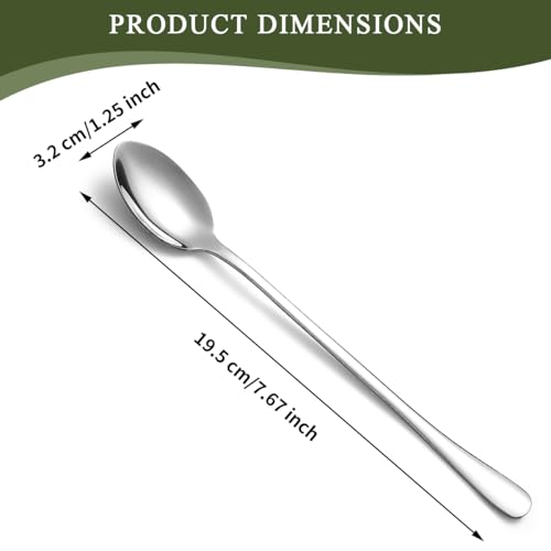 Berglander Long Handle Iced Tea Spoons Set of 12 - Stainless Steel