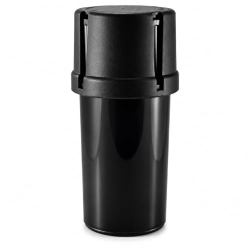 Medtainer Black Storage Container with Built-In Grinder