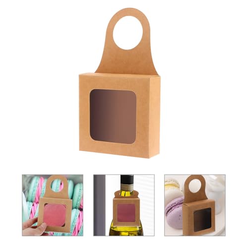 12-Pack Wine Bottle Gift Boxes with Window and Hanging Hook