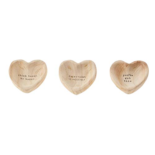 Mud Pie Possible Wood Heart Trinket, 5" x 5"