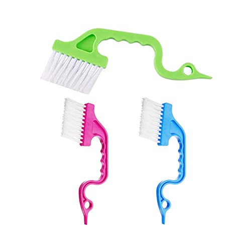 3-Piece Handheld Groove Cleaning Brushes for Windows & Doors