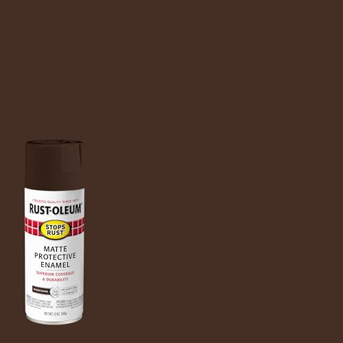 Rust-Oleum Stops Rust Spray Paint - Matte Spiced Cocoa, 12 Oz