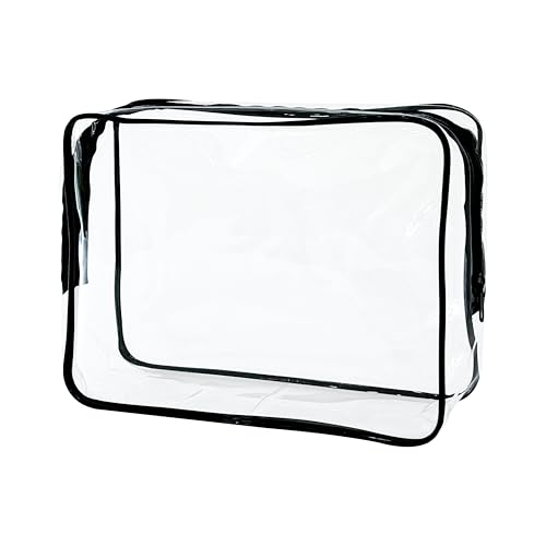 2-Pack Large Clear TSA Approved Toiletry Bag & Makeup Pouch
